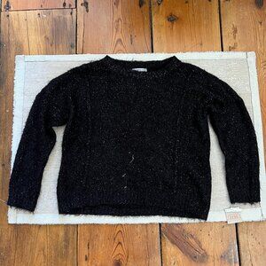 Jennifer Lopez Black Glitter Knit Sweater Size M